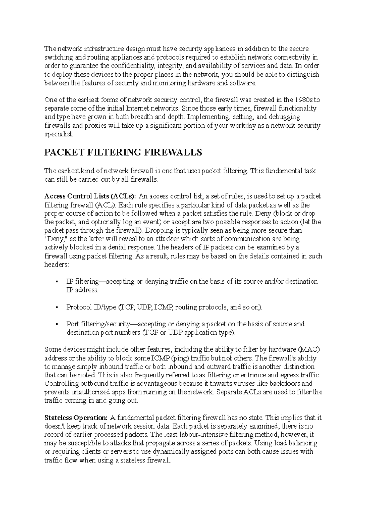 Implement Firewall and Proxy Servers - The network infrastructure ...