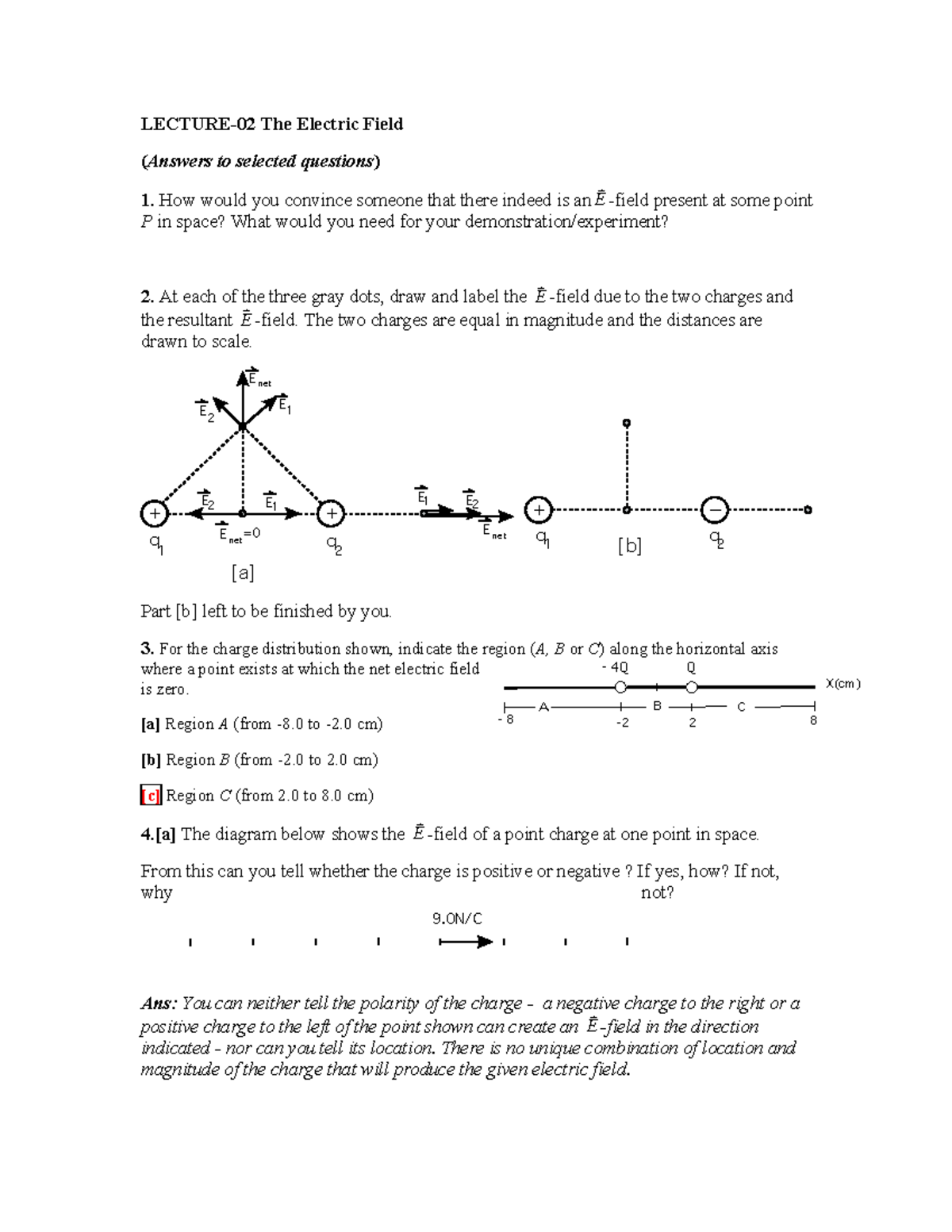 Lecture-02 The Electric Field-SOL copy 7.47.23 PM - LECTURE- 02 The ...