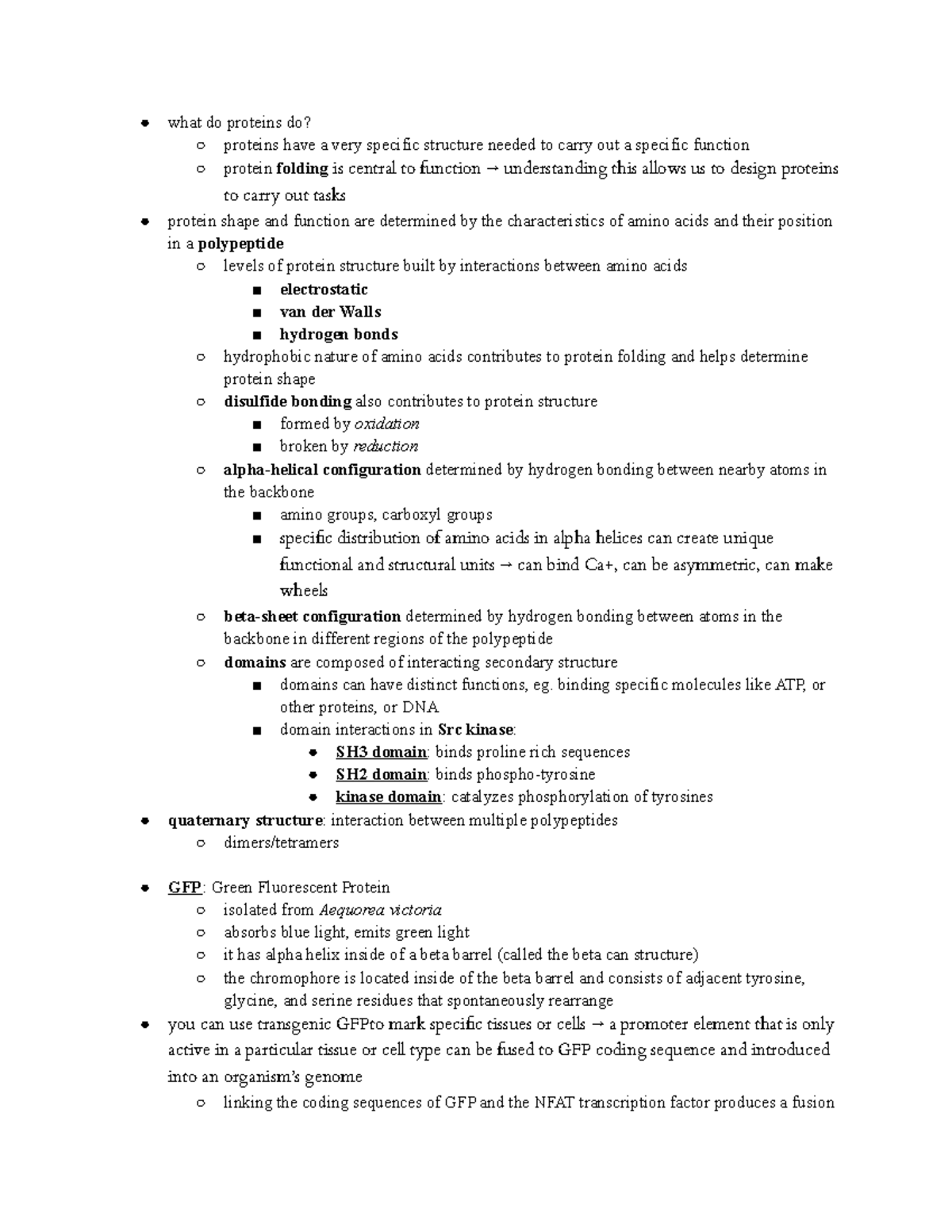 Proteins p GLO Notes - what do proteins do? proteins have a very ...