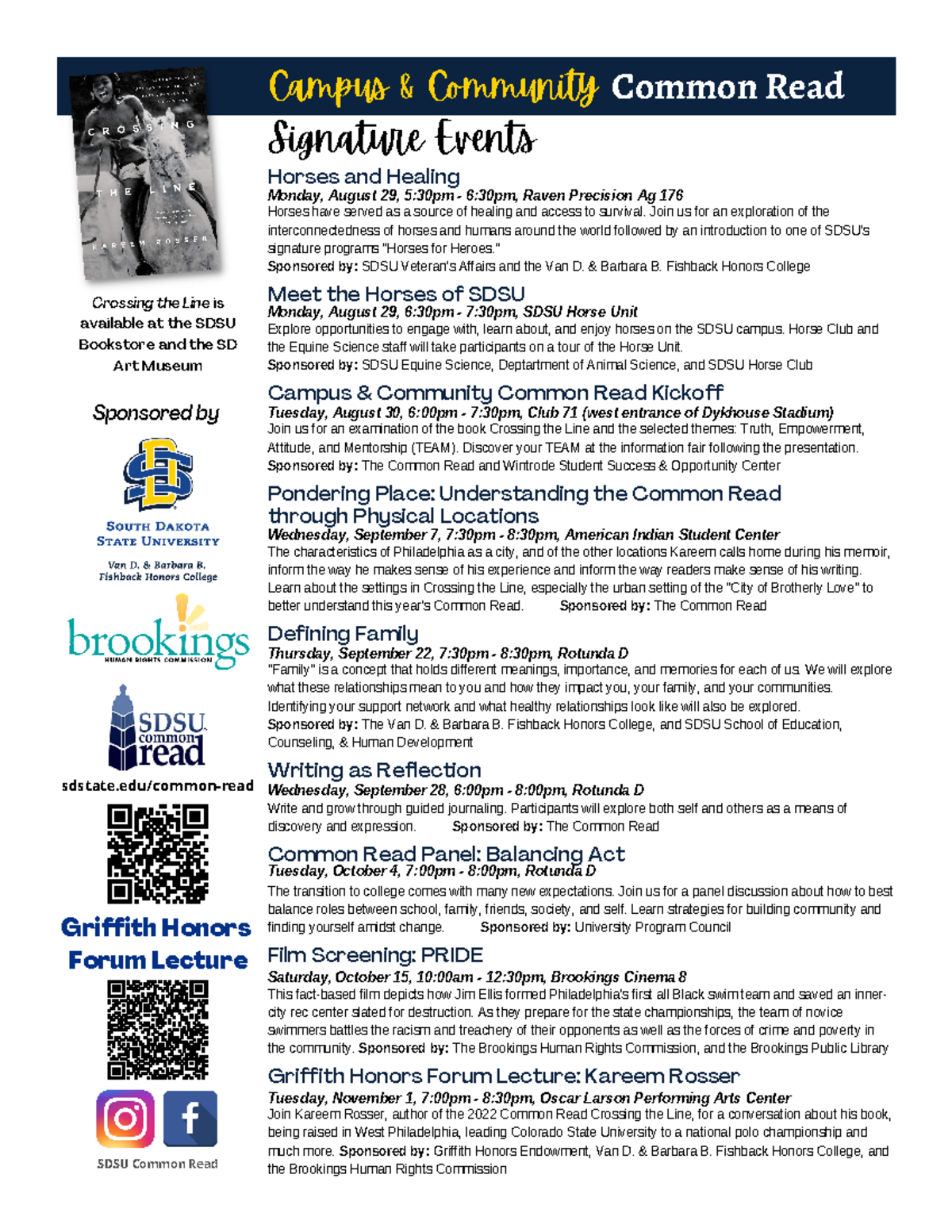 Common Read Events - NURS 119 Classwork - sdstate/common-read SDSU ...