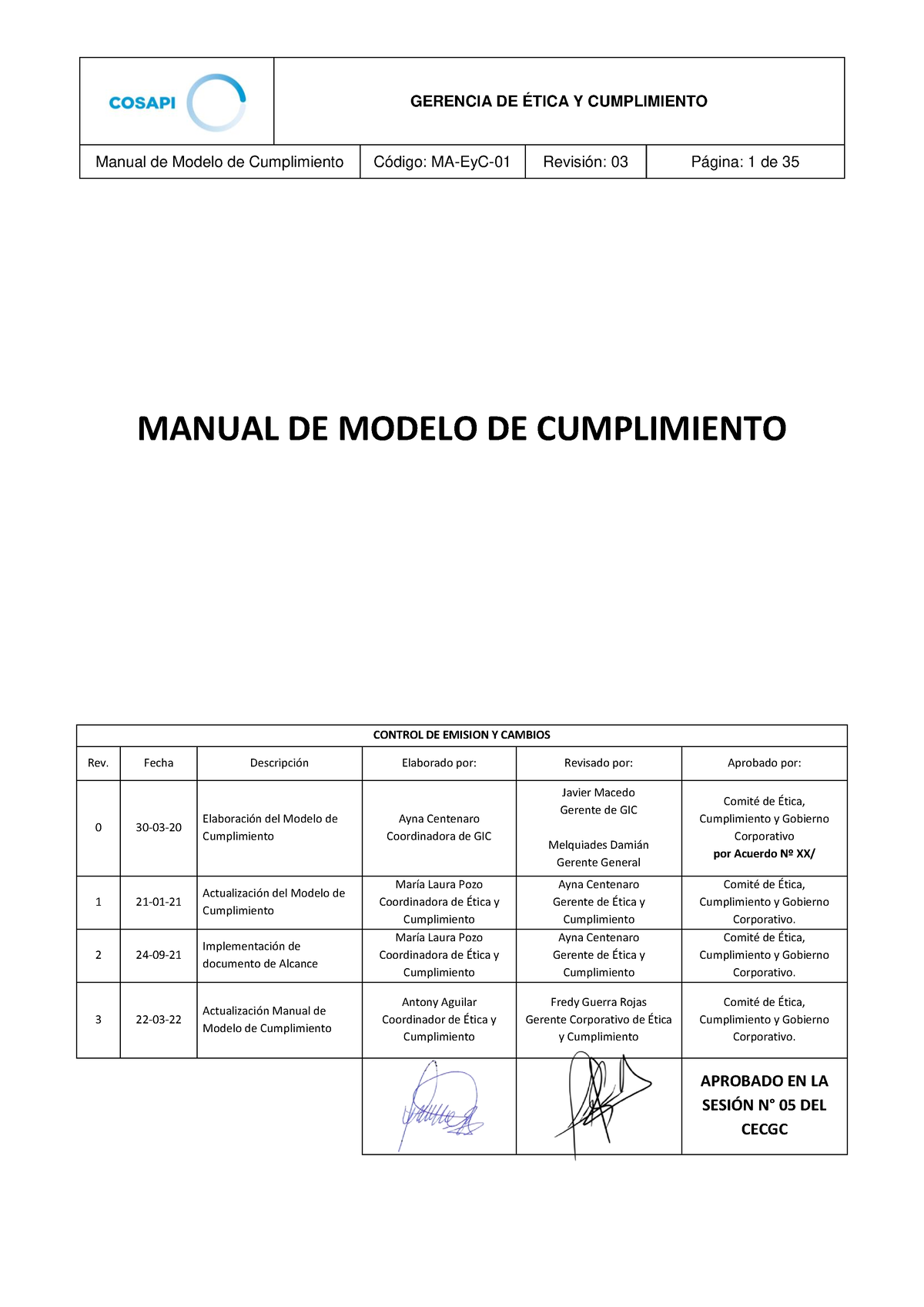 MA-Ey C-01 R3 Manual Del Modelo De Cumplimiento - Manual De Modelo De ...