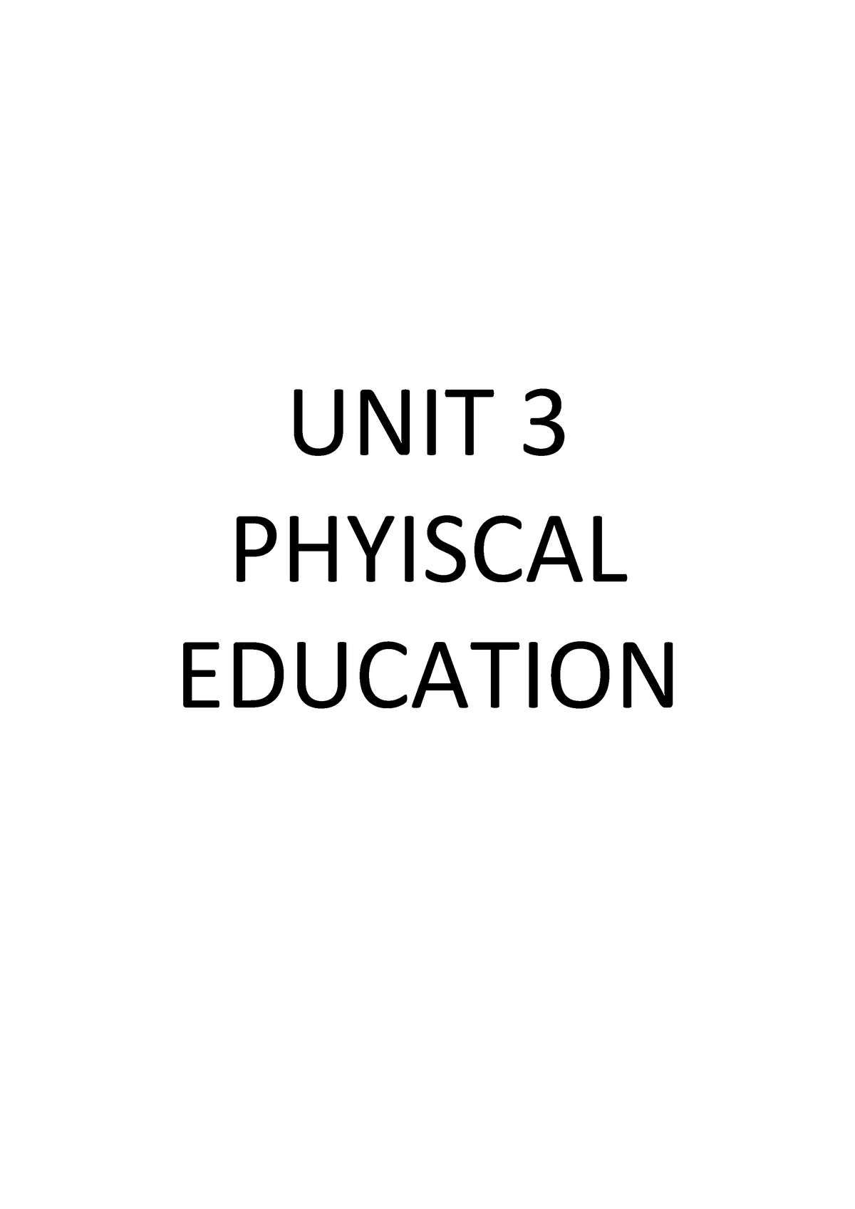 Notes Unit 3 Physical Education For VCE Students - UNIT 3 PHYISCAL ...