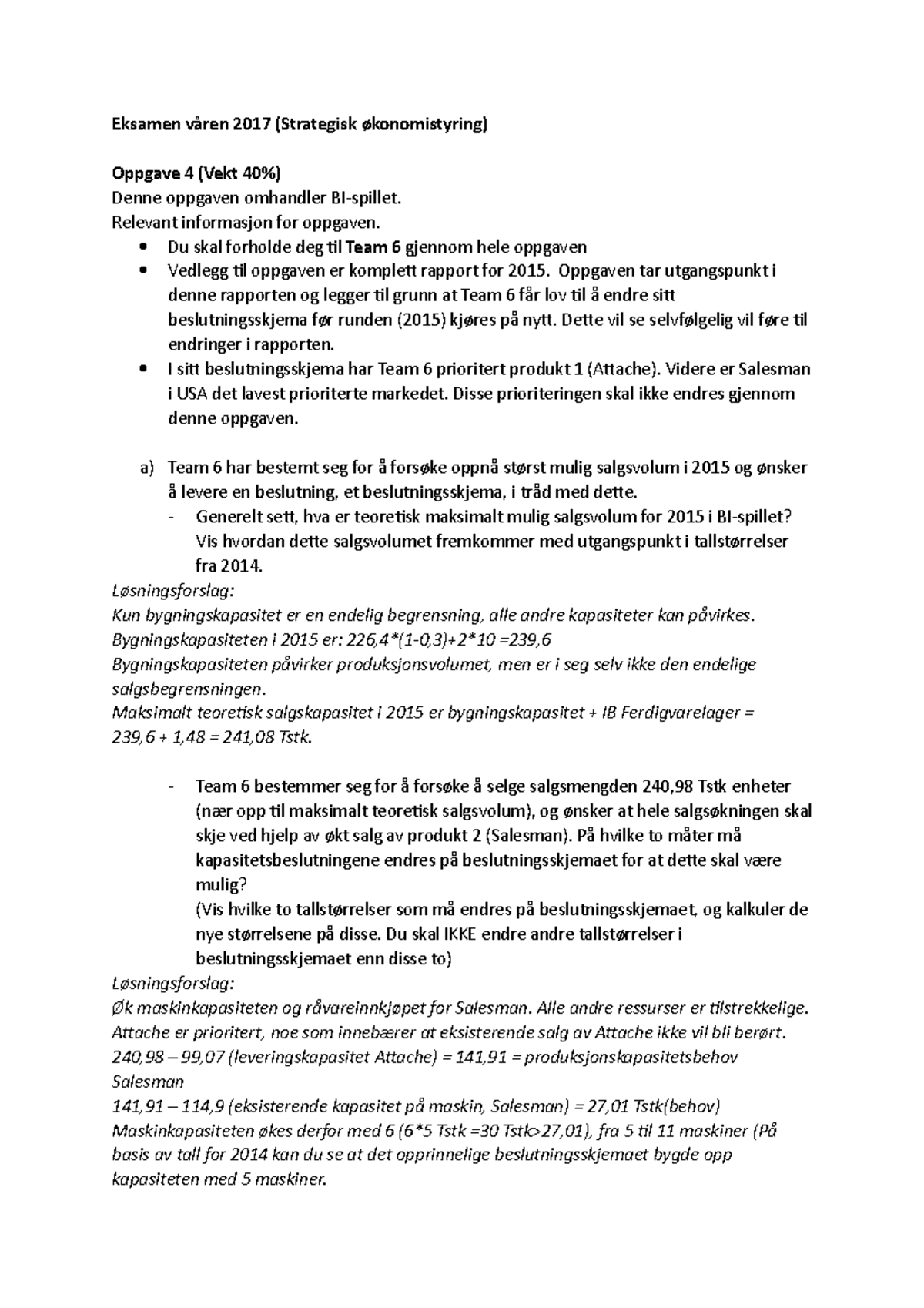 Eksamen Strategisk økonomistyring Briefcase Sensor 140417 Eksamen
