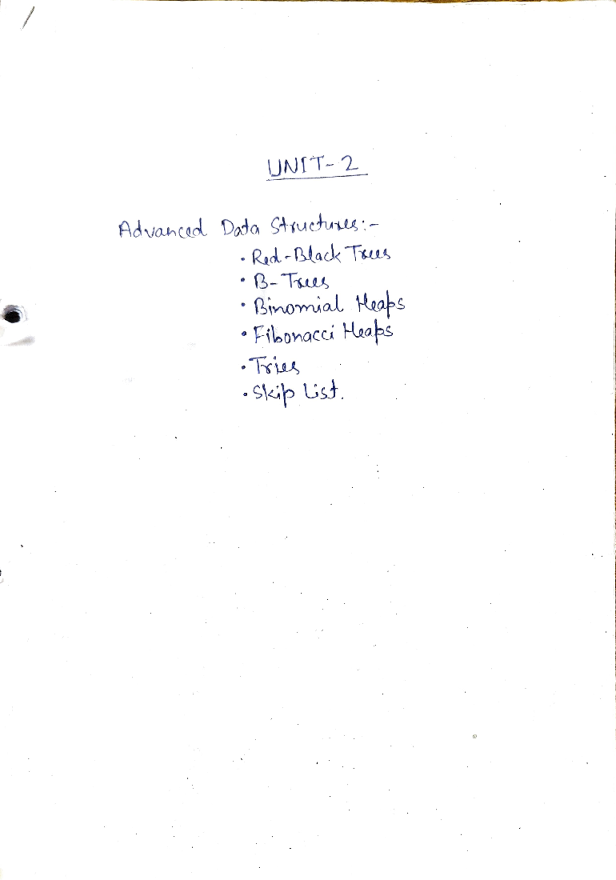 DAA UNIT II Notes - JNIT- 2 Advancod Dgda Stucts: -Rsd- Black Tsees " B ...