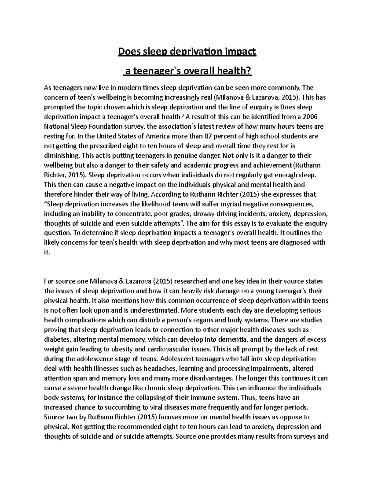Short essay about health image
