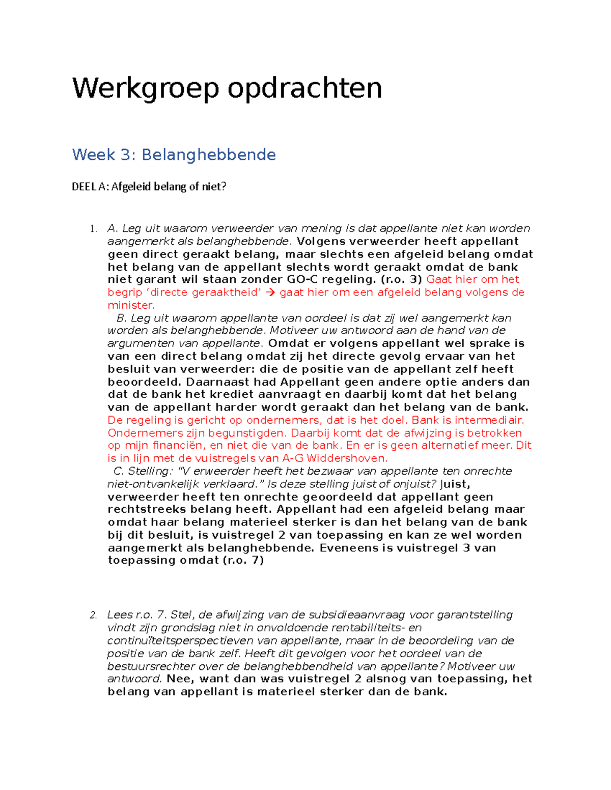 Werkgroep Opdrachten Bestuurs - Werkgroep Opdrachten Week 3 ...