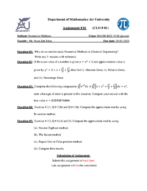 Dokumen - solution manual - numerical method and Analysis - Studocu