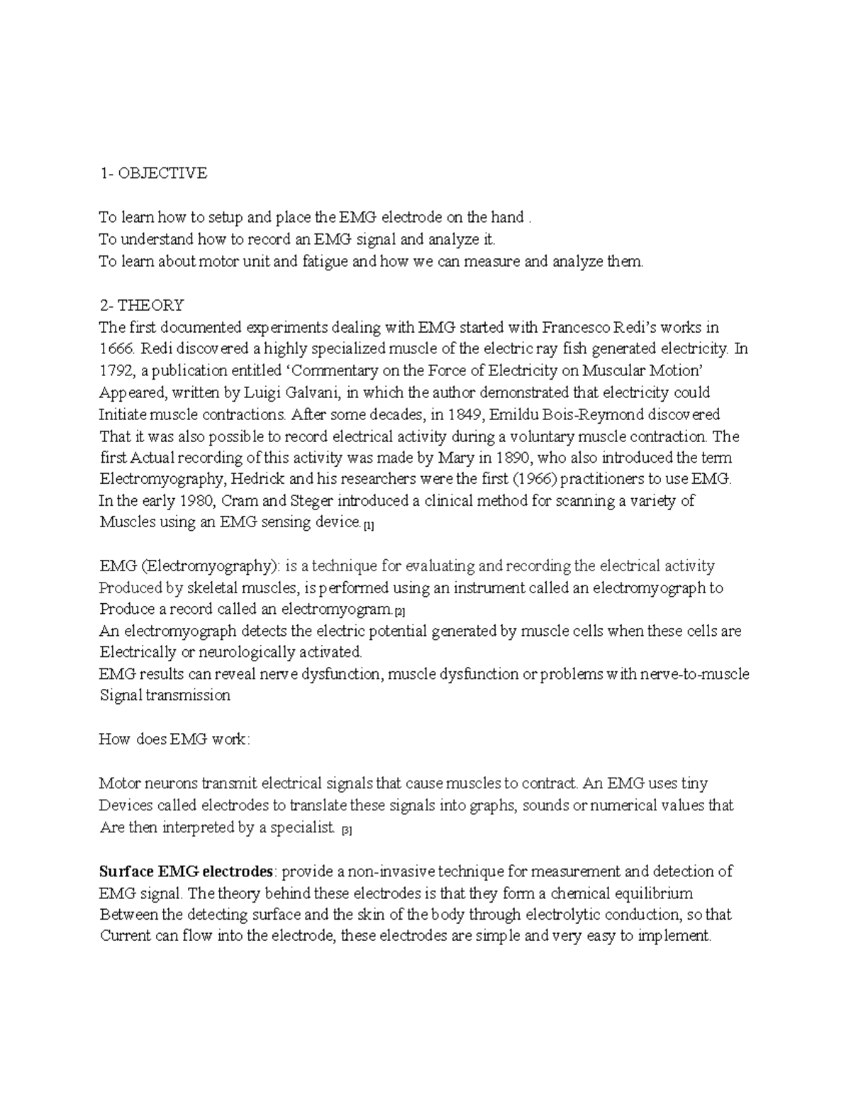 medical instruments EMGBiopac 1OBJECTIVE To learn how to setup and