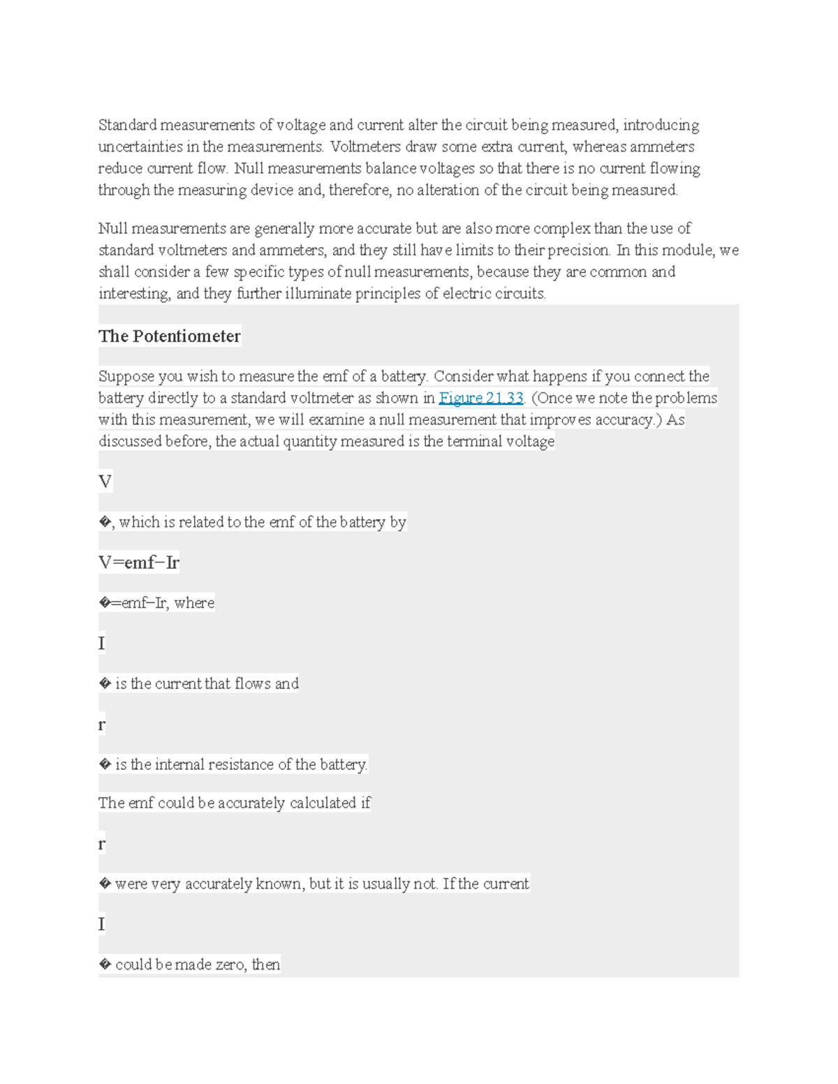 Lecture Notes on Null Measurements - Standard measurements of voltage ...