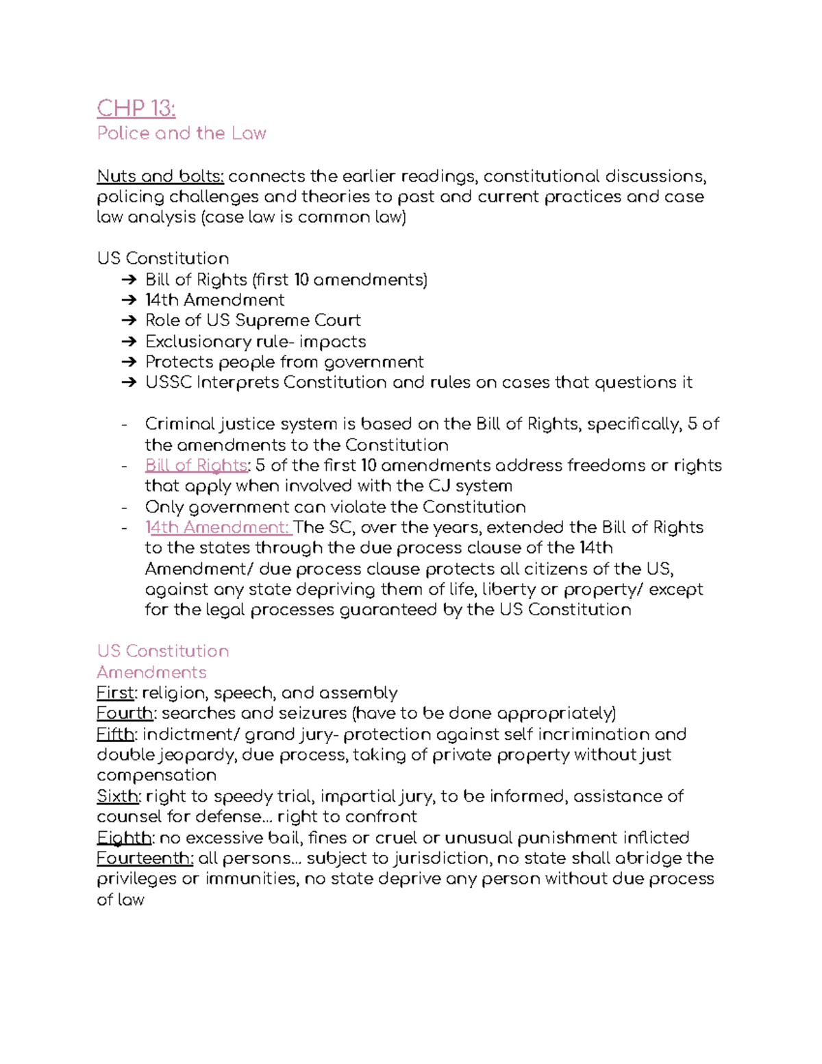 Police Notes (2)-2 - Professor Kohl - CHP 13: Police and the Law Nuts ...