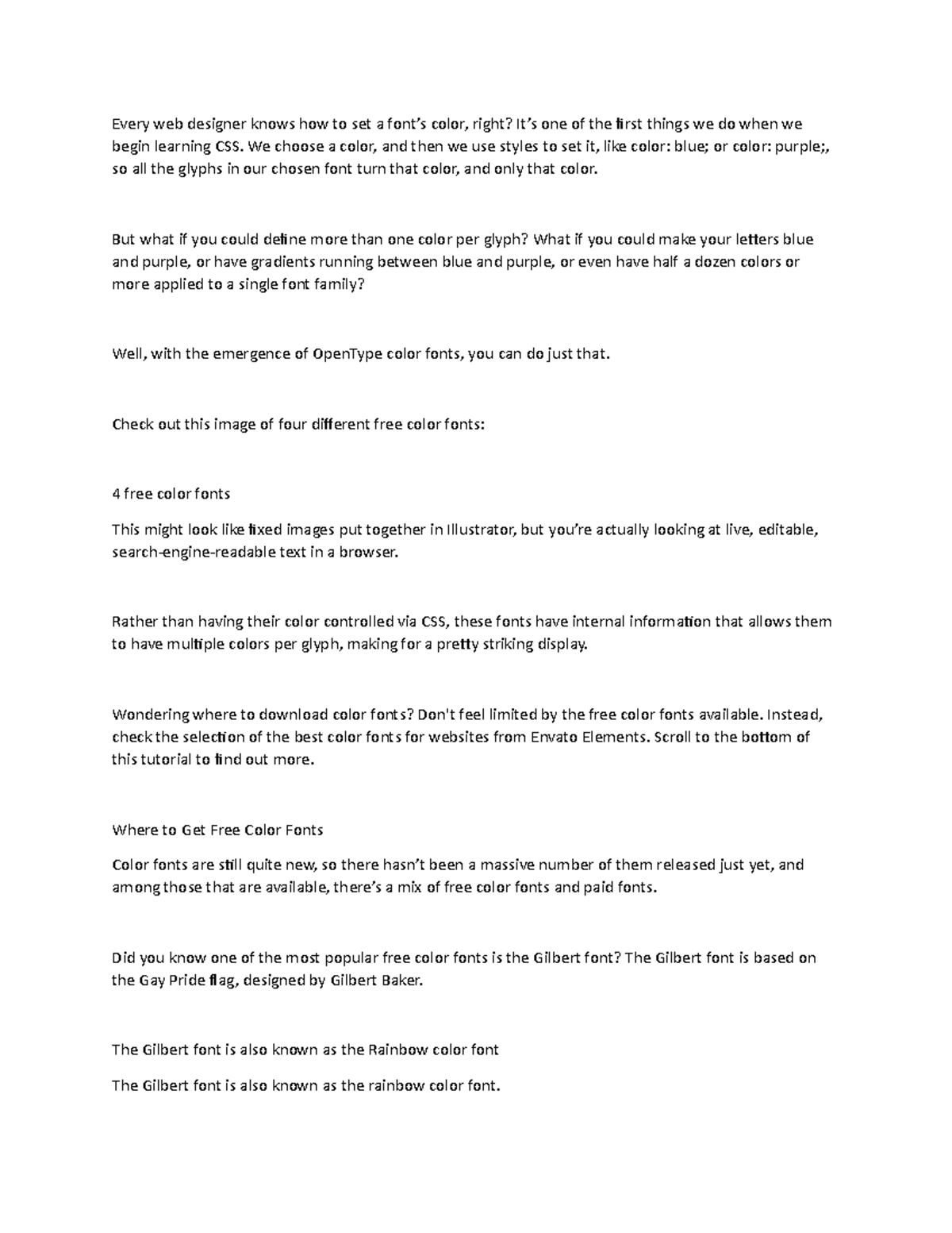 Typography notes 6 - Every web designer knows how to set a font’s color ...