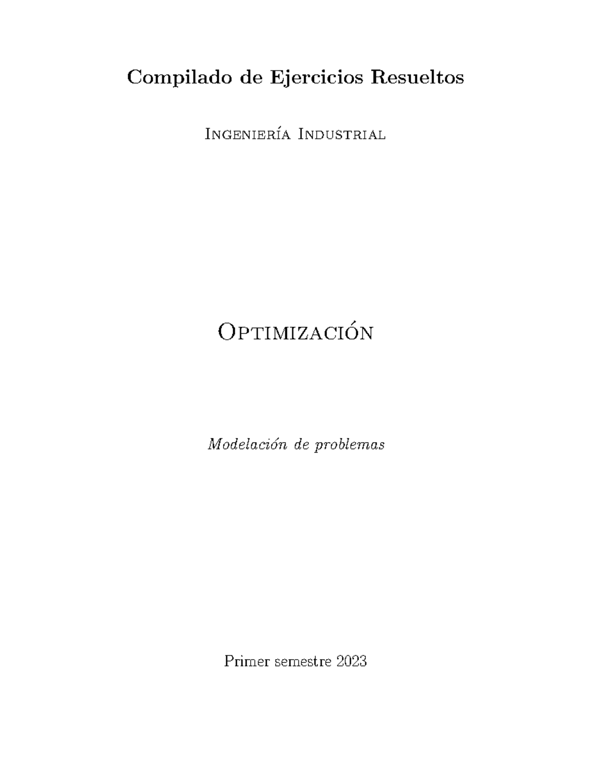 [Optimización] Compilado De Ejercicios Resueltos De Modelación ...
