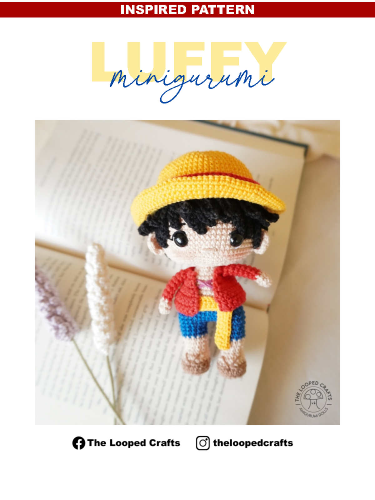 Mini Luffy - Taller - INSPIRED PATTERN LUFFY minigurumi This pattern is ...