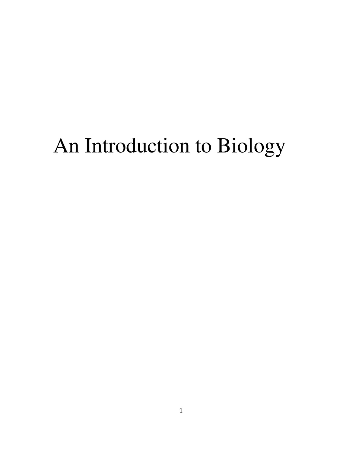 biology essay introduction