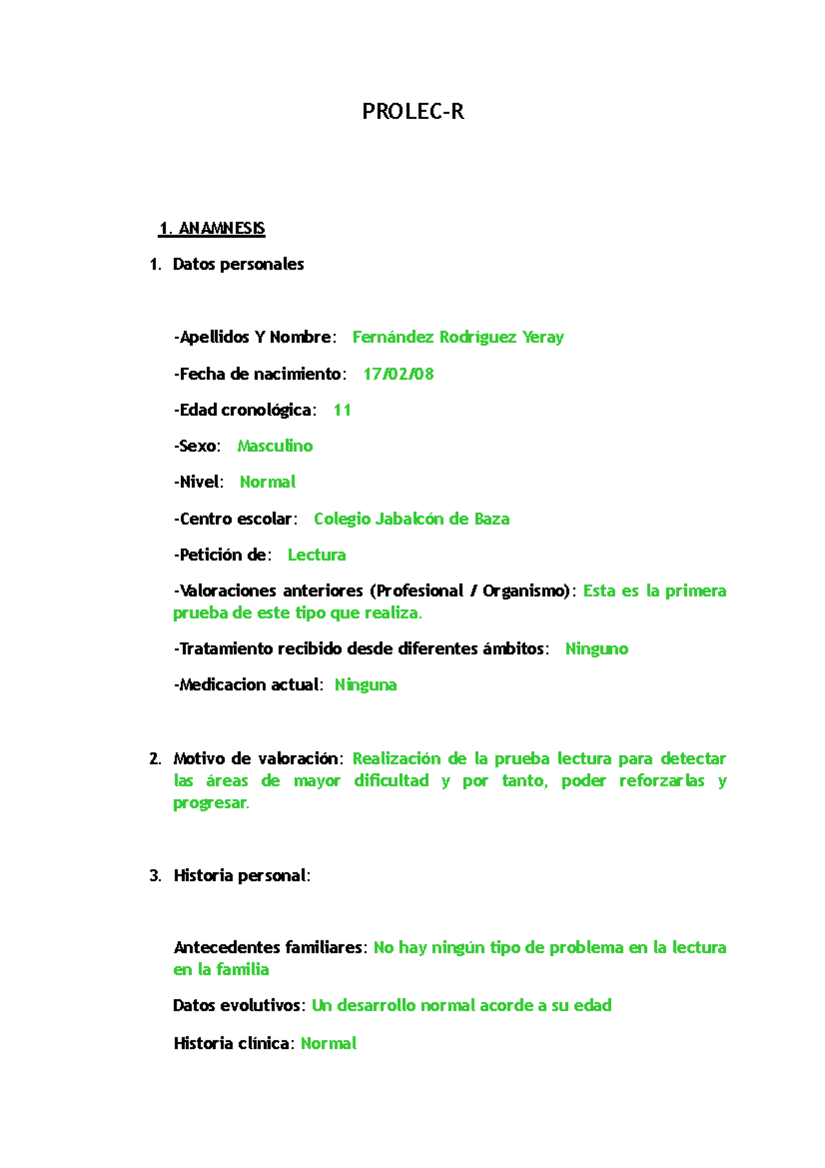 Prolec - Una práctica de dificultades del aprendizaje en niños evaluada ...