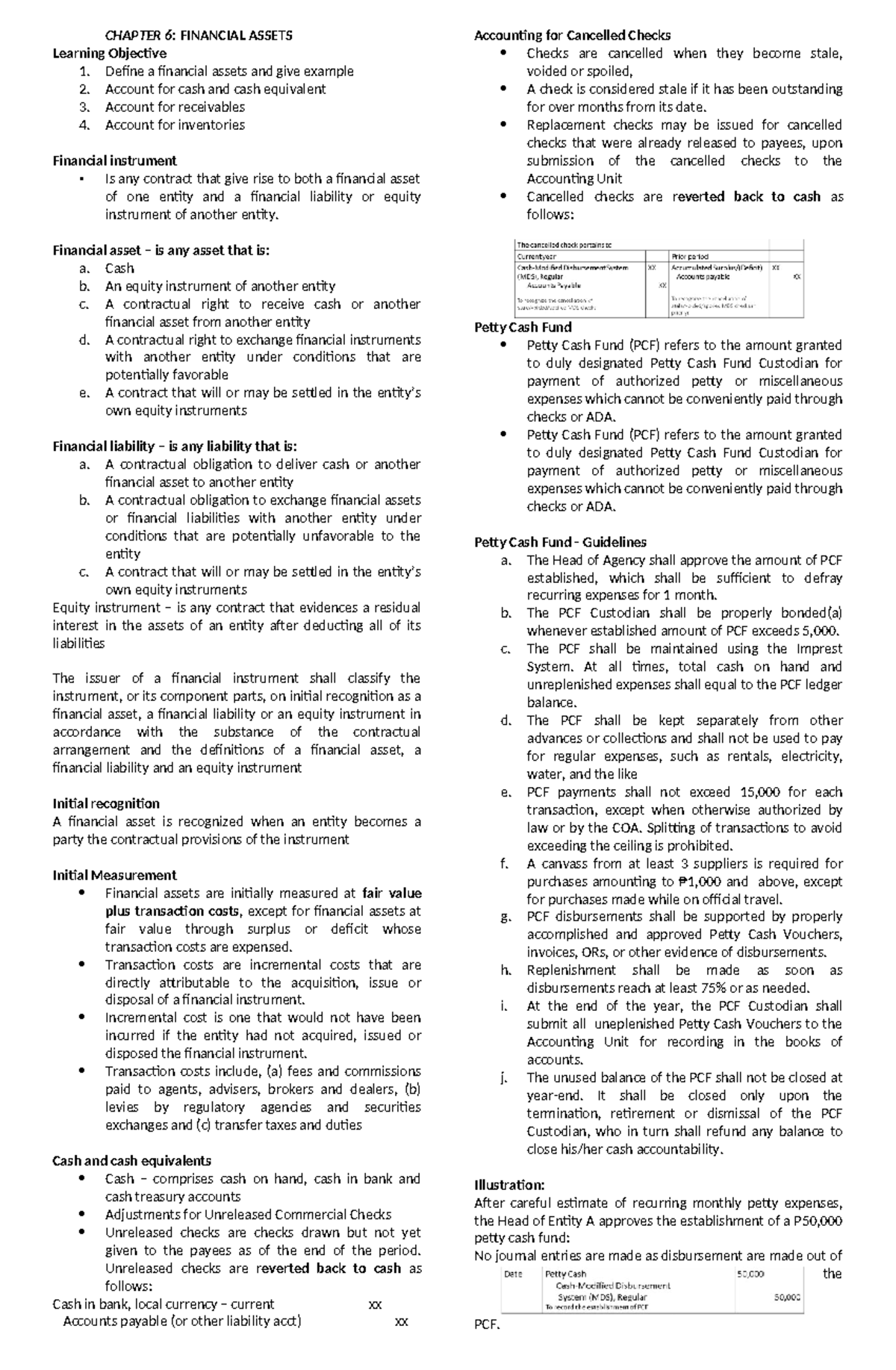 Chapter 6 Government Financial Assets - CHAPTER 6: FINANCIAL ASSETS ...