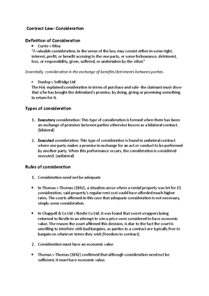 Contract Law notes - Contract Notes (all) OFFER Formation of Contracts ...