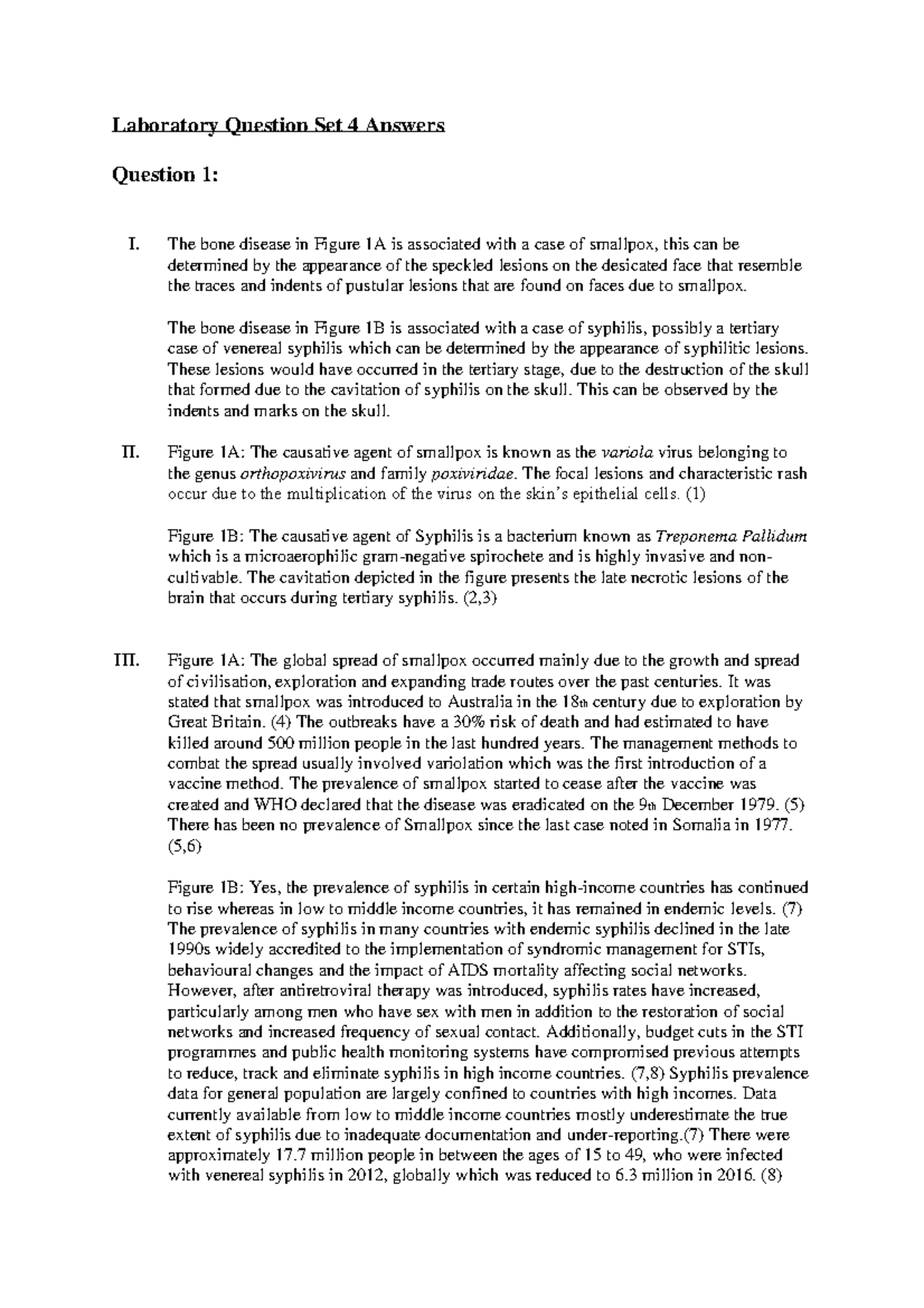 Laboratory Question Set 4 Answers Laboratory Question Set 4 Answers