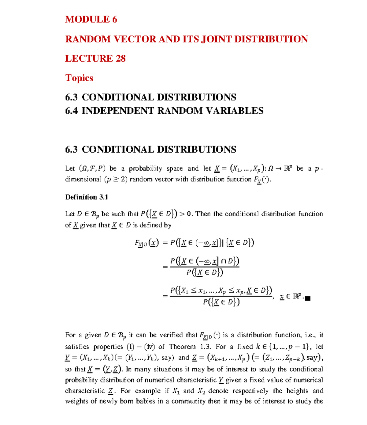 Lecture 28 - Probabiltiy and Statistics - Studocu
