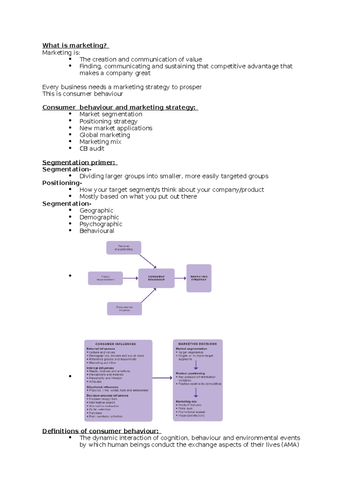 What Is Marketing - Week 1 Lecture Notes - What Is Marketing? Marketing ...