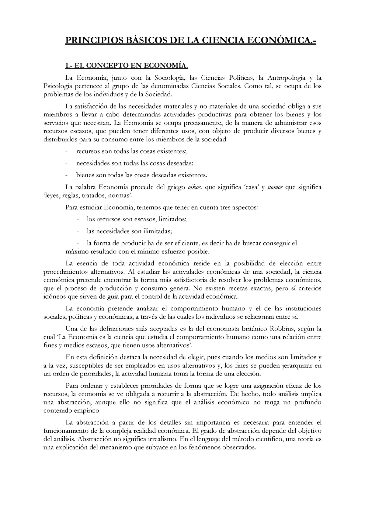 1.B.- Principios B Sicos De La Ciencia Econ Mica - PRINCIPIOS BÁSICOS ...