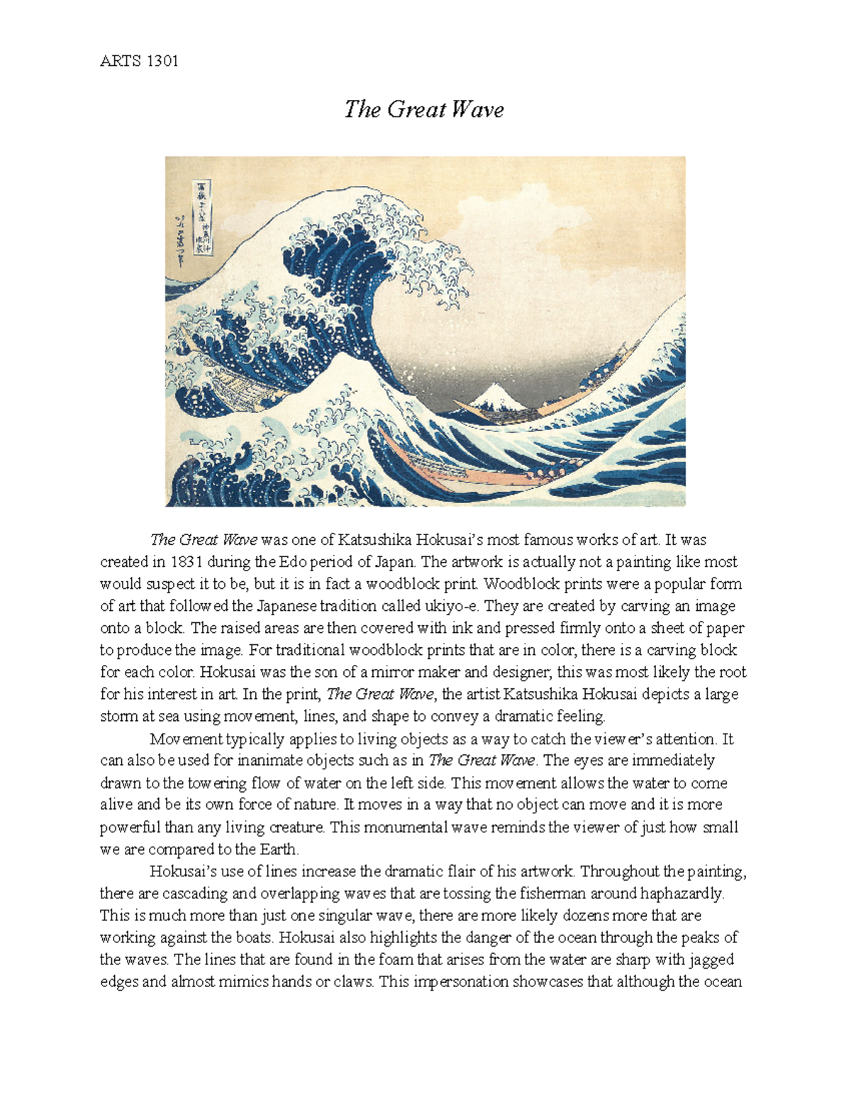 the great wave essay