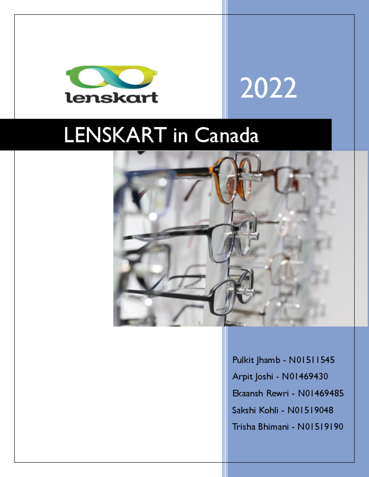 Marketing Doc NA asfsfsfhghg dagdfgafh LENSKART in Canada Pulkit