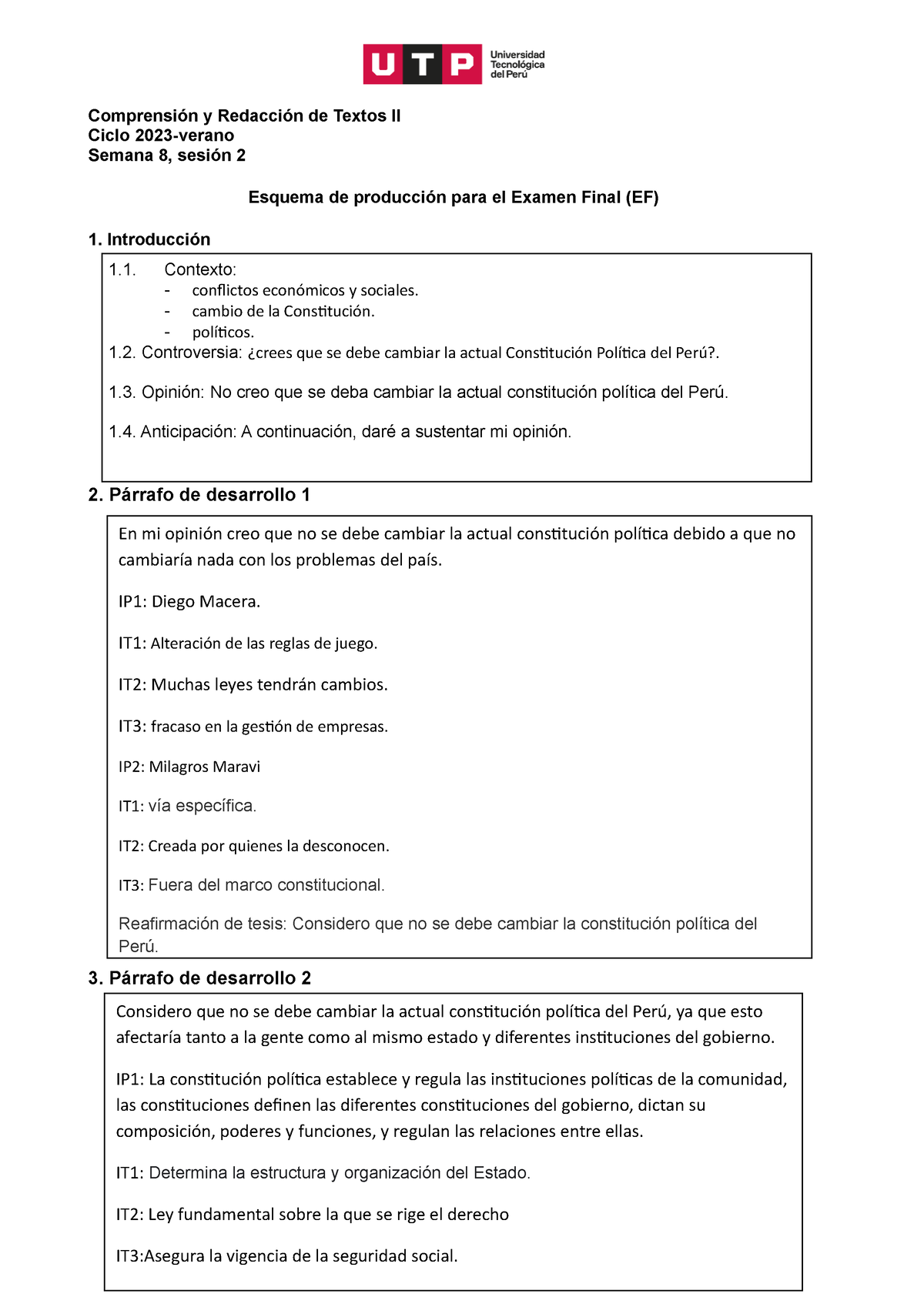 S08. S2 - Formato Para El Esquema De Producción - Comprensión Y ...