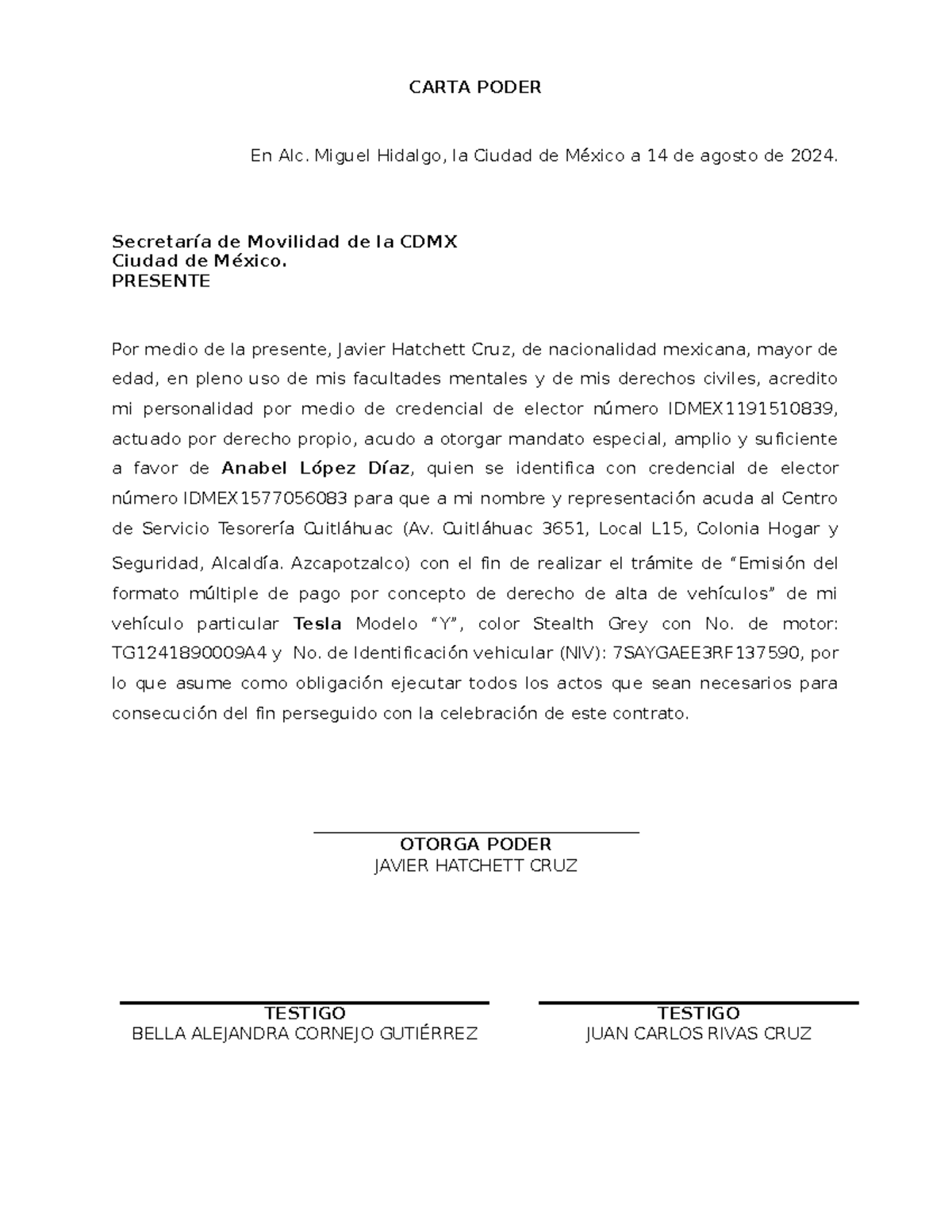 Carta Poder Para Llenar Word Modelo De Carta De Poder Vrogue Co