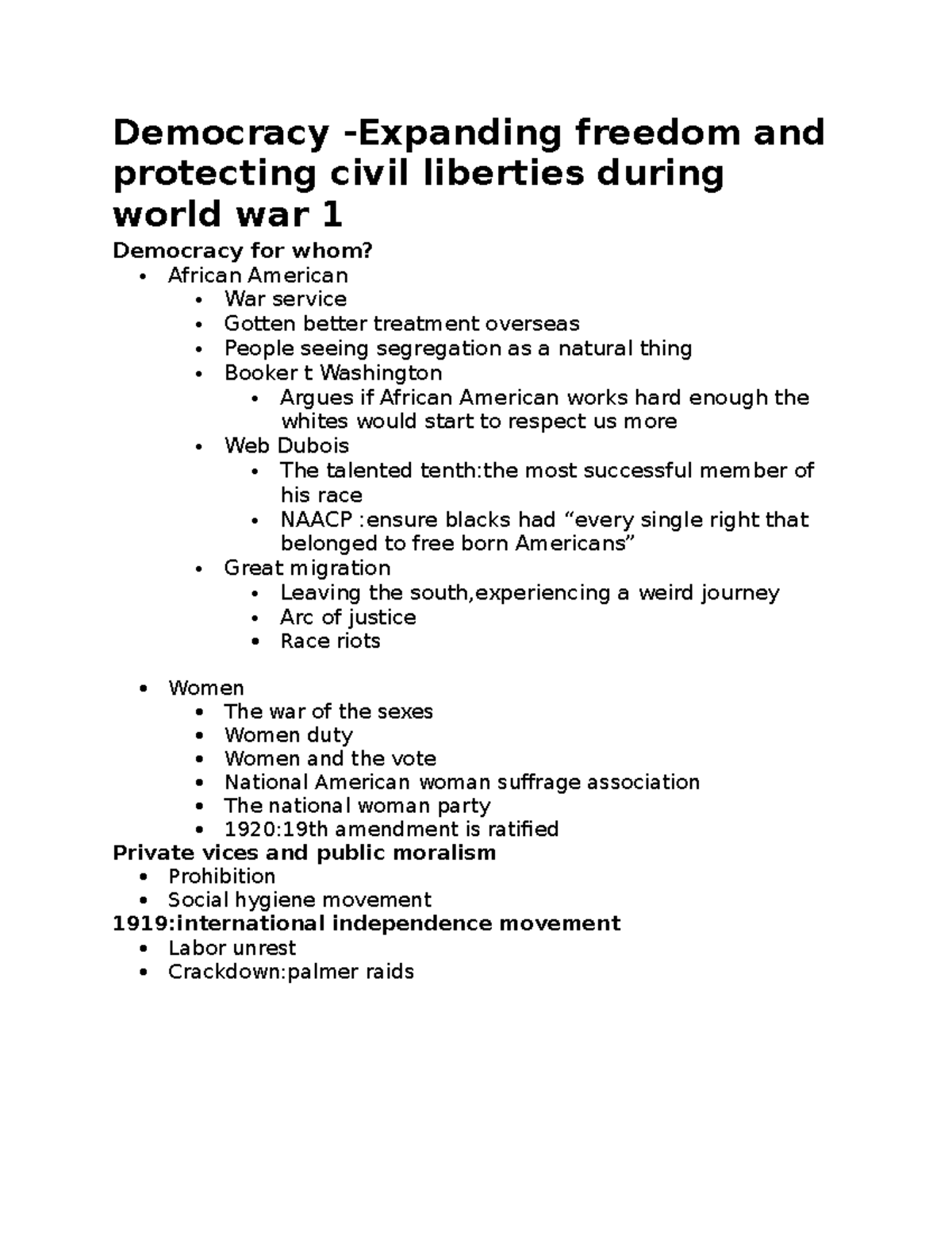 case study expanding democracy assignment quizlet