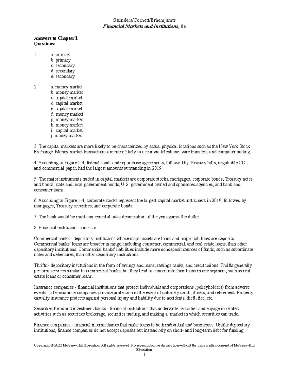 case study 3 financial markets and institutions