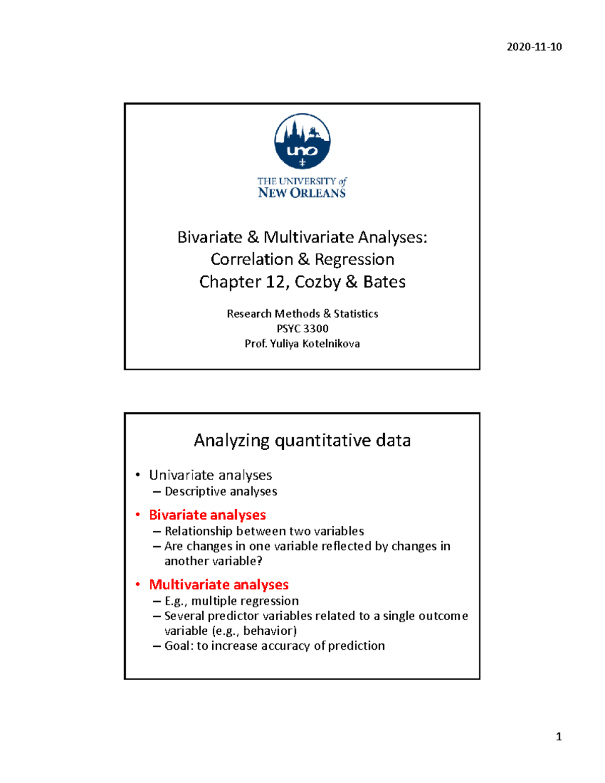 Lecture#21 Bivariate Multivariate Analyses Correlation Regression ...