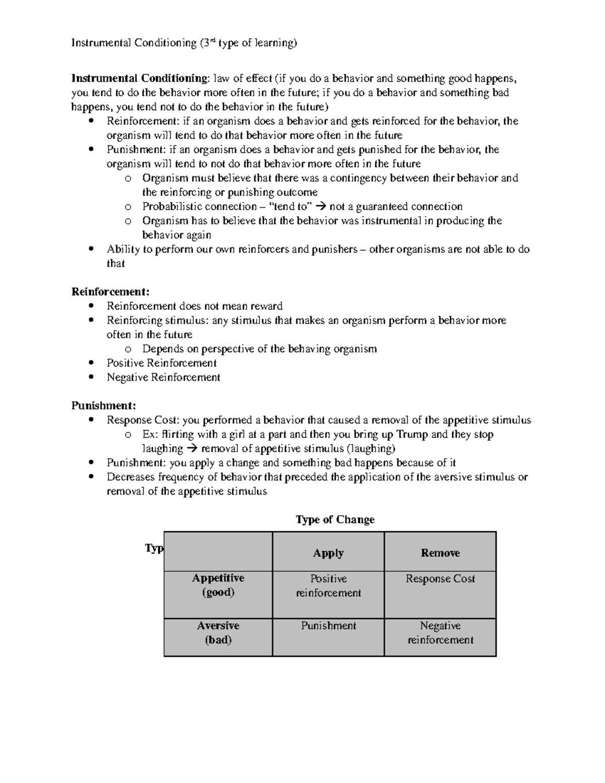 lecture-8-test-1-instrumental-conditioning-3rd-type-of-learning