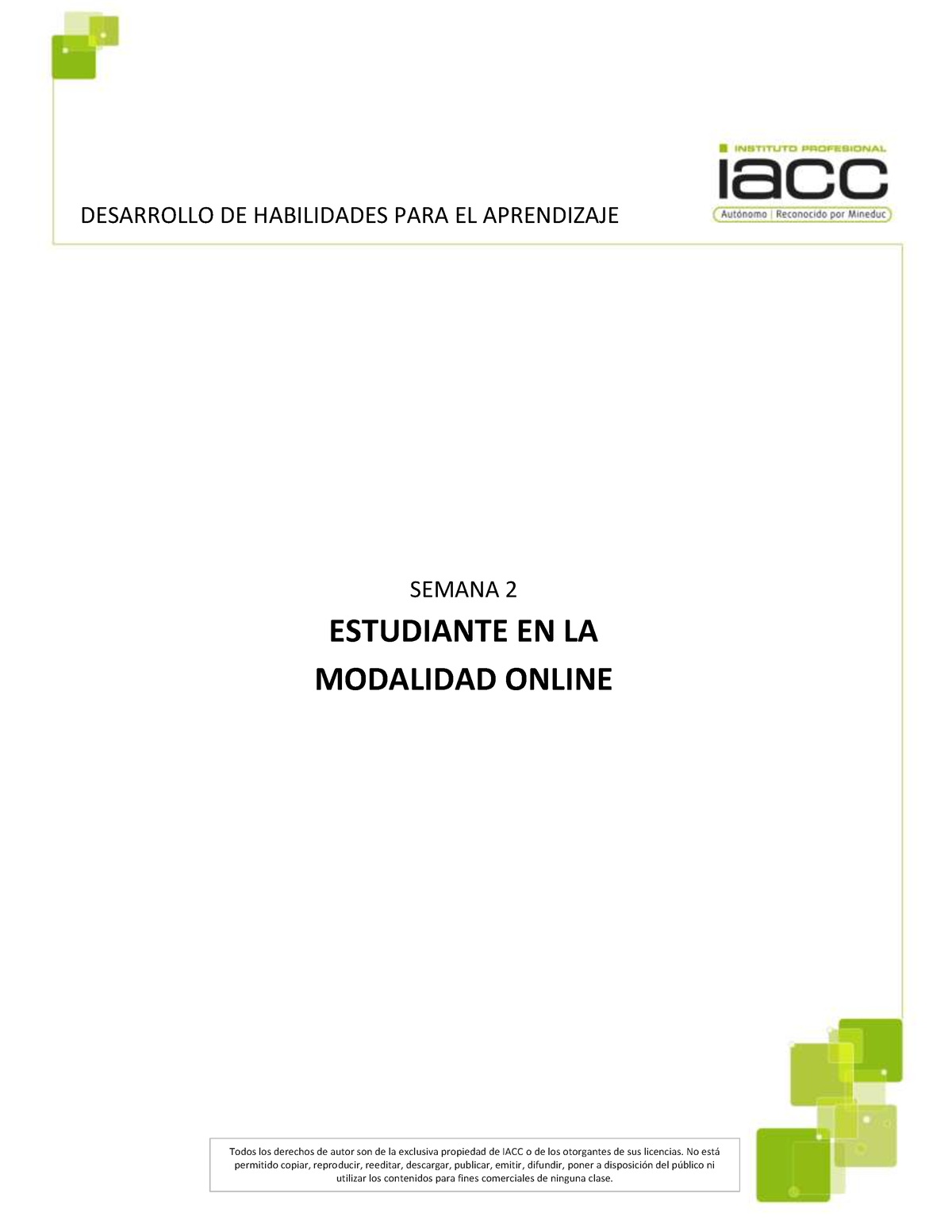 02 Contenido DHA - Desarrollo De Habilidades Para El Aprendizaje - IACC ...