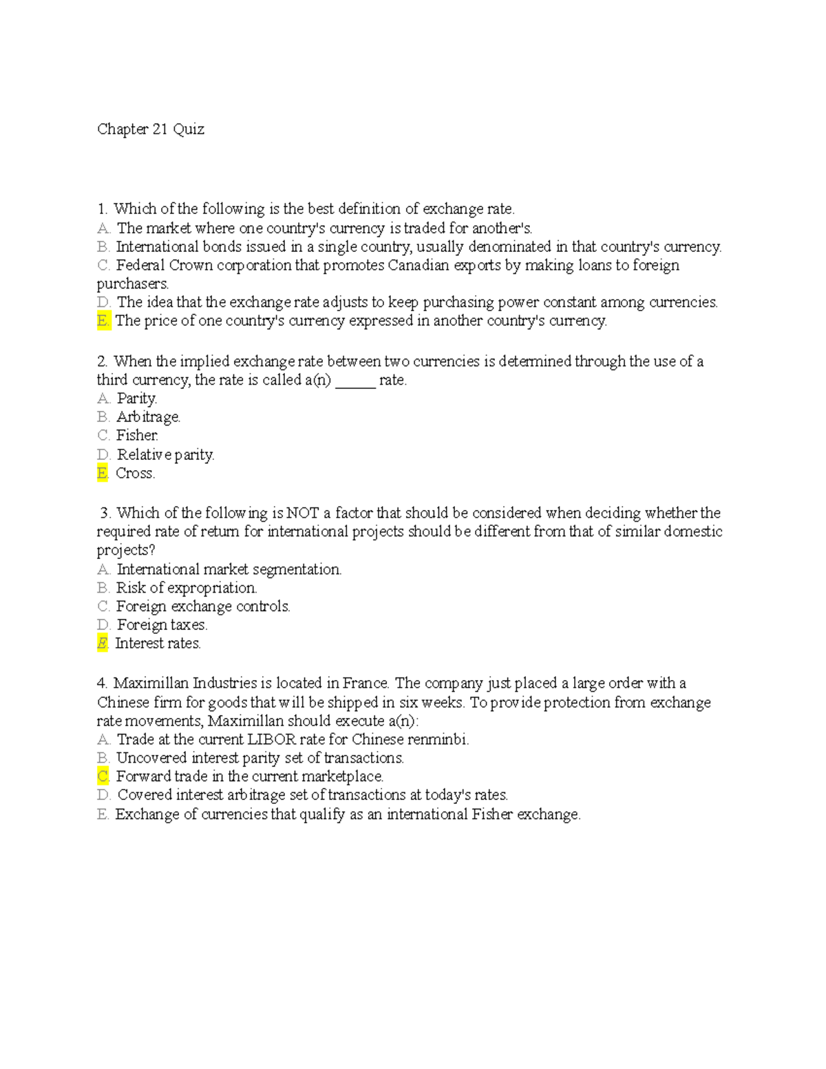 Chapter 21 Quiz (NEW) - BB - Chapter 21 Quiz Which Of The Following Is ...