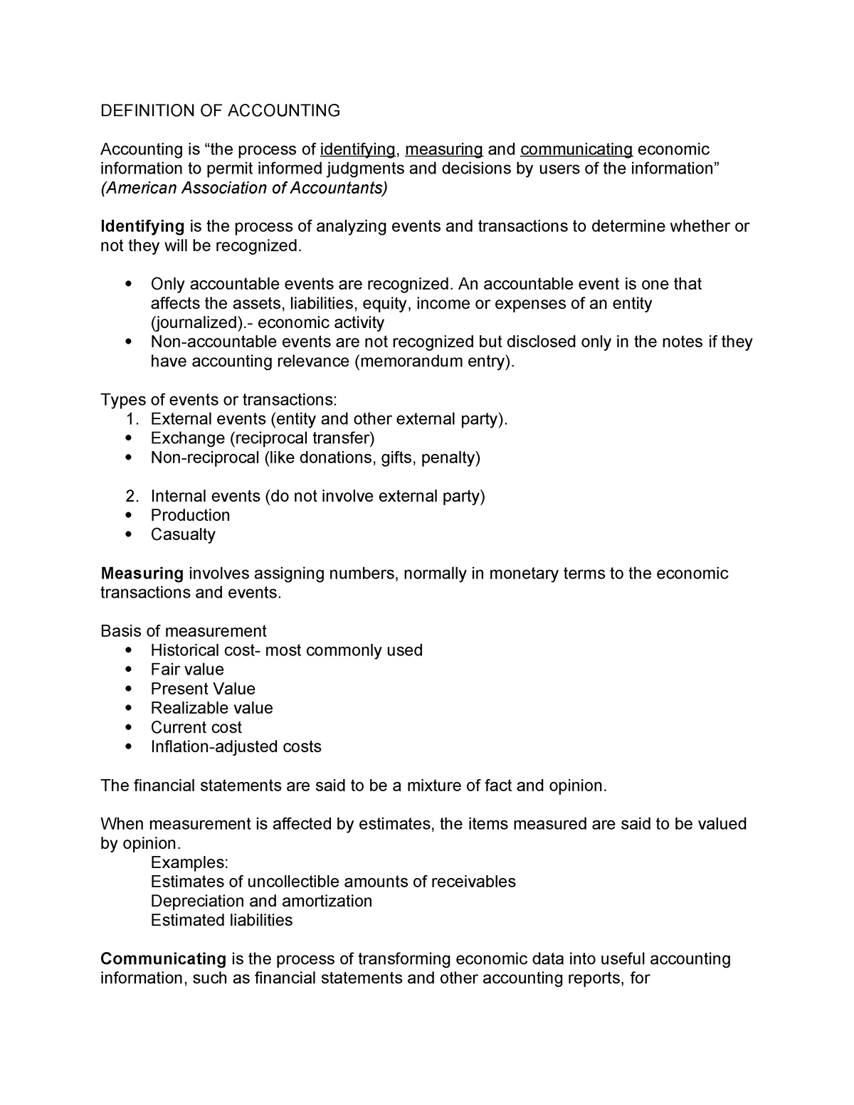 Conceptual Framework And Accounting Standards By Millan 1 2 Definition Of Accounting Accounting 6897