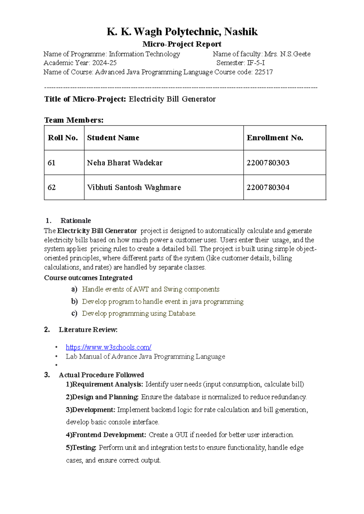 AJP report - useful - K. K. Wagh Polytechnic, Nashik Micro-Project ...