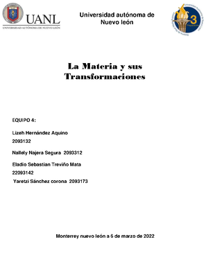 Requisito S2 Etapa 1 BELS - La Materia Y Sus Transformaciones - UANL ...