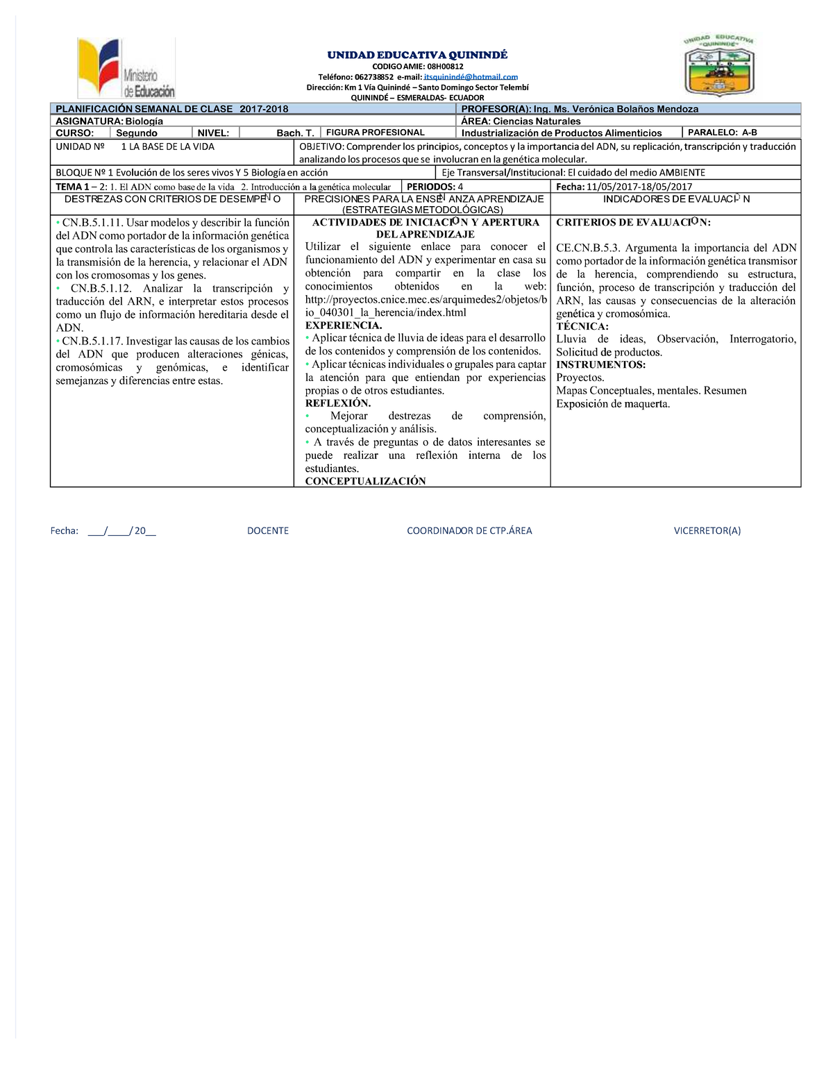 Pdf-plan-de-clase-erca-biologia-segundodocx Compress - UNIDAD EDUCATIVA ...