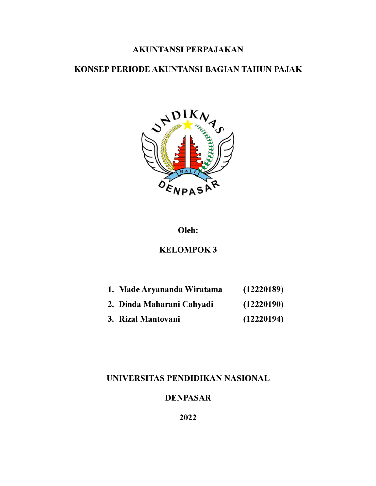 Akuntansi Perpajakan - AKUNTANSI PERPAJAKAN KONSEP PERIODE AKUNTANSI ...