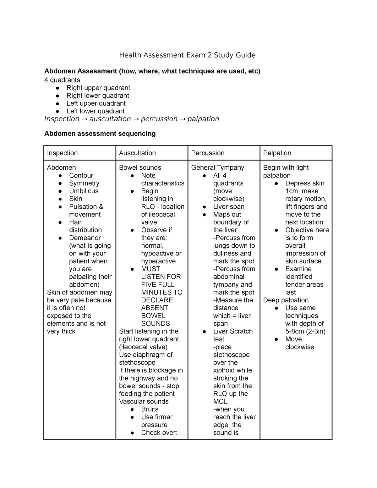 health assessment assignment pdf