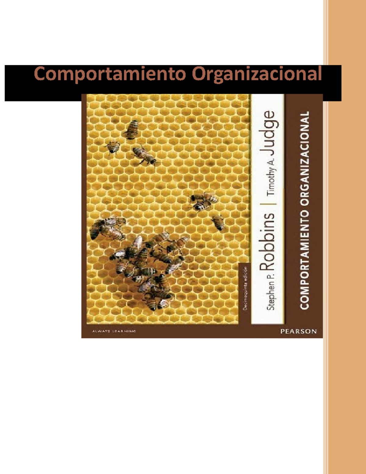 1. Tarea 1, Capitulo 1 - Resumen Comportamiento Organizacional ...