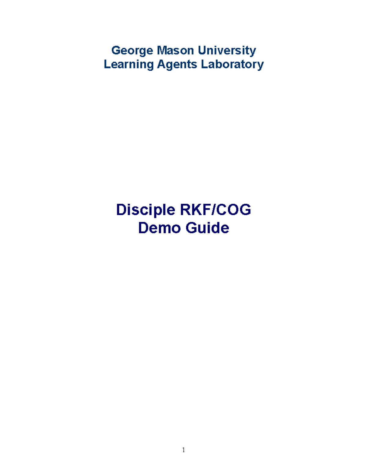 Disciple-RKF-Demo and Knowledge Acquisition and Problem Solving ...