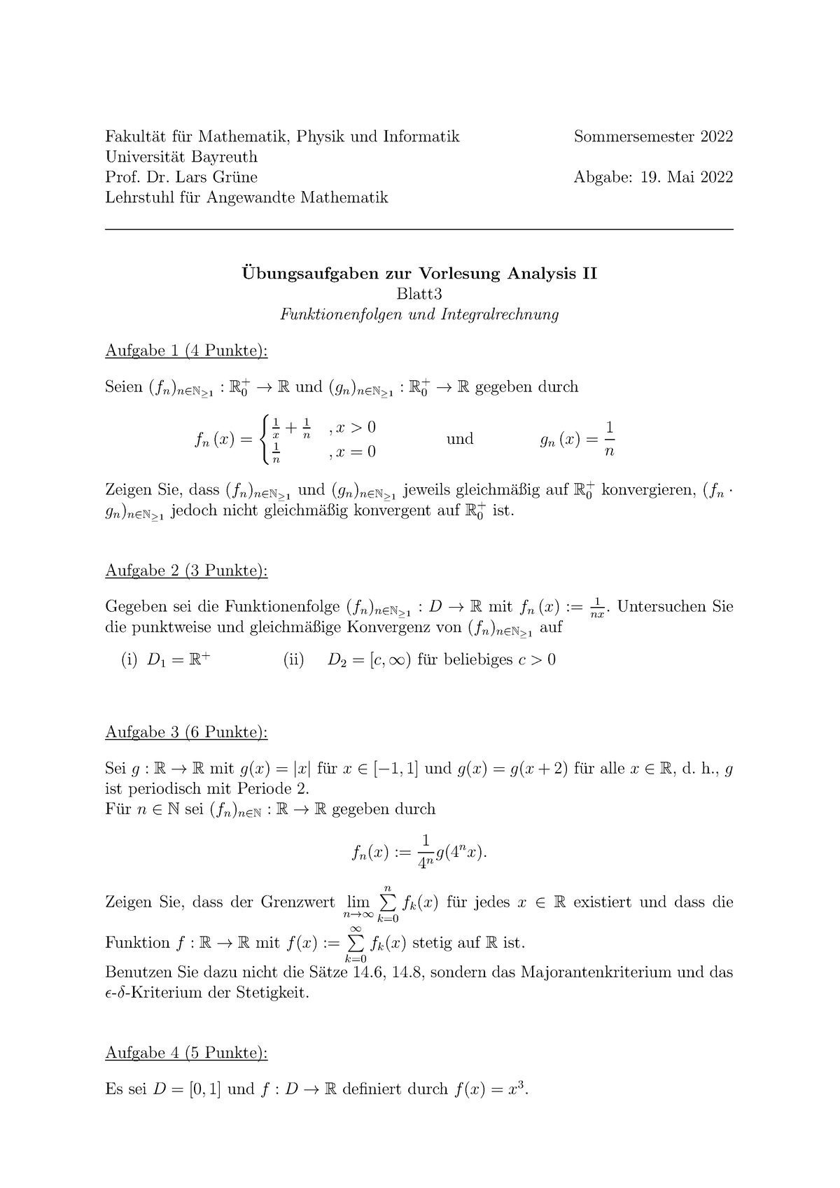 Blatt 03 - Analysis II - Fakult ̈at F ̈ur Mathematik, Physik Und ...