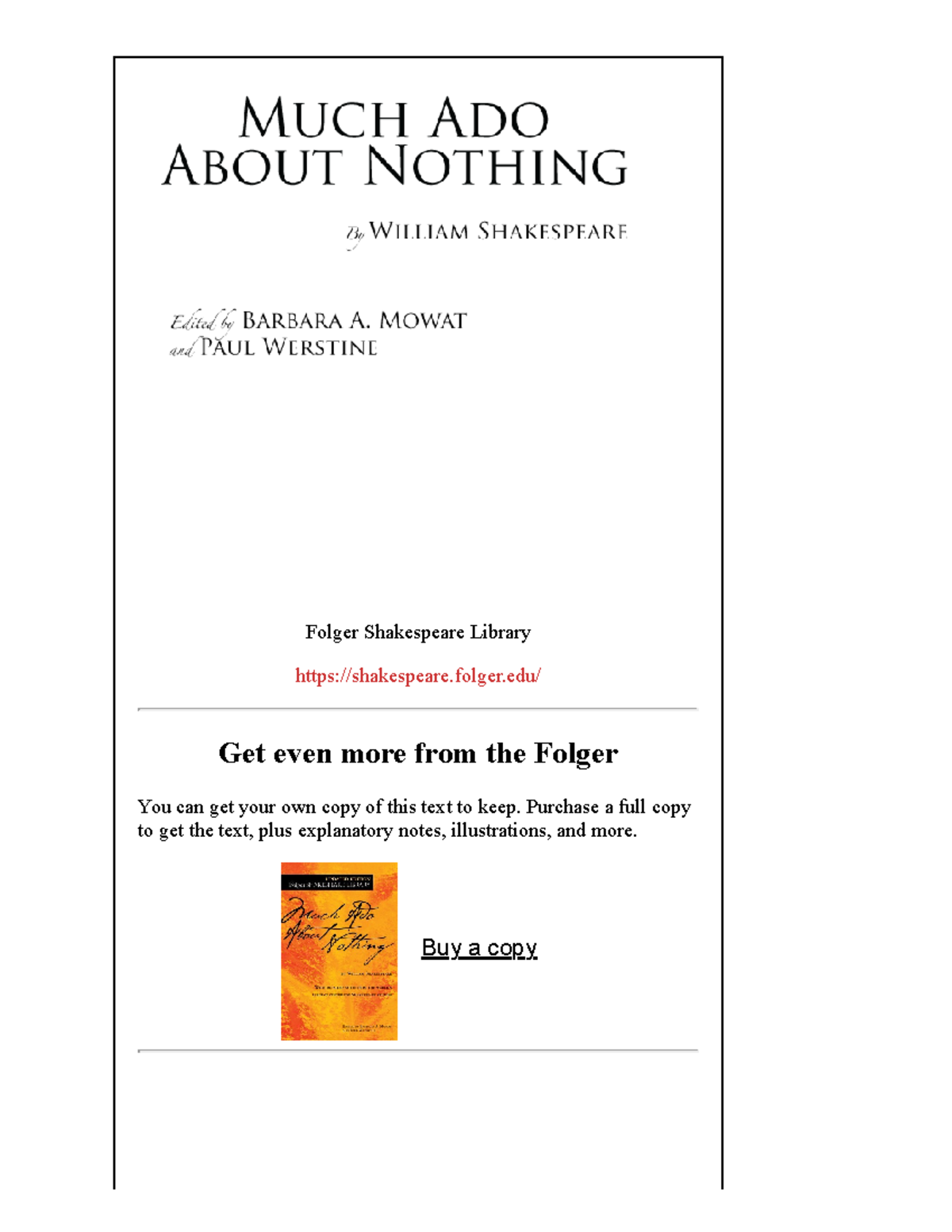 Muchadoaboutnothing PDF Folger Shakespeare1 Get even more from
