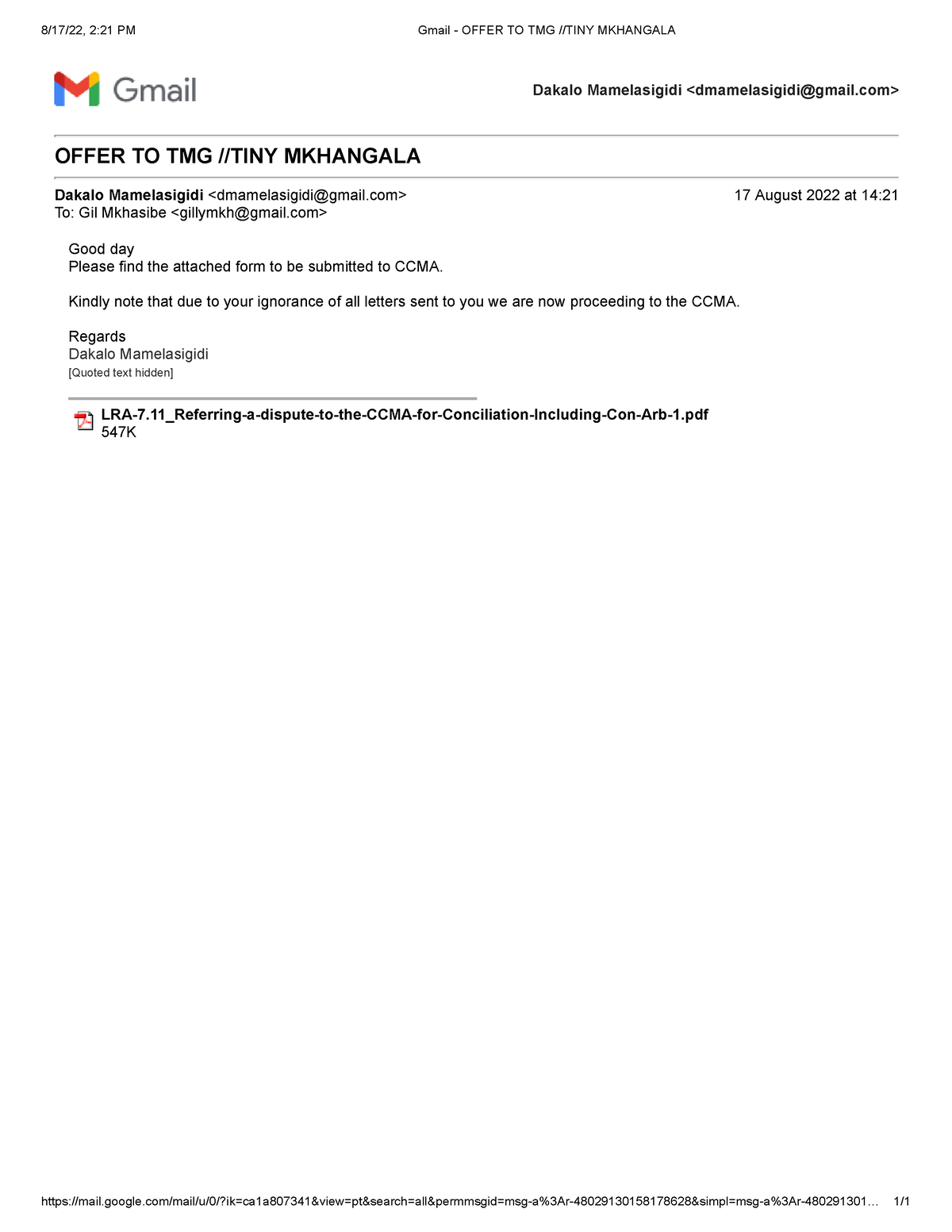 LRA-7.11 Referring-a-dispute-to-the-CCMA-for-Conciliation-Including-Con ...