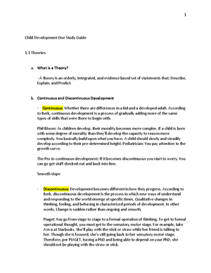 Notes - Developmental Theories & Studying Children and Adolescence ...