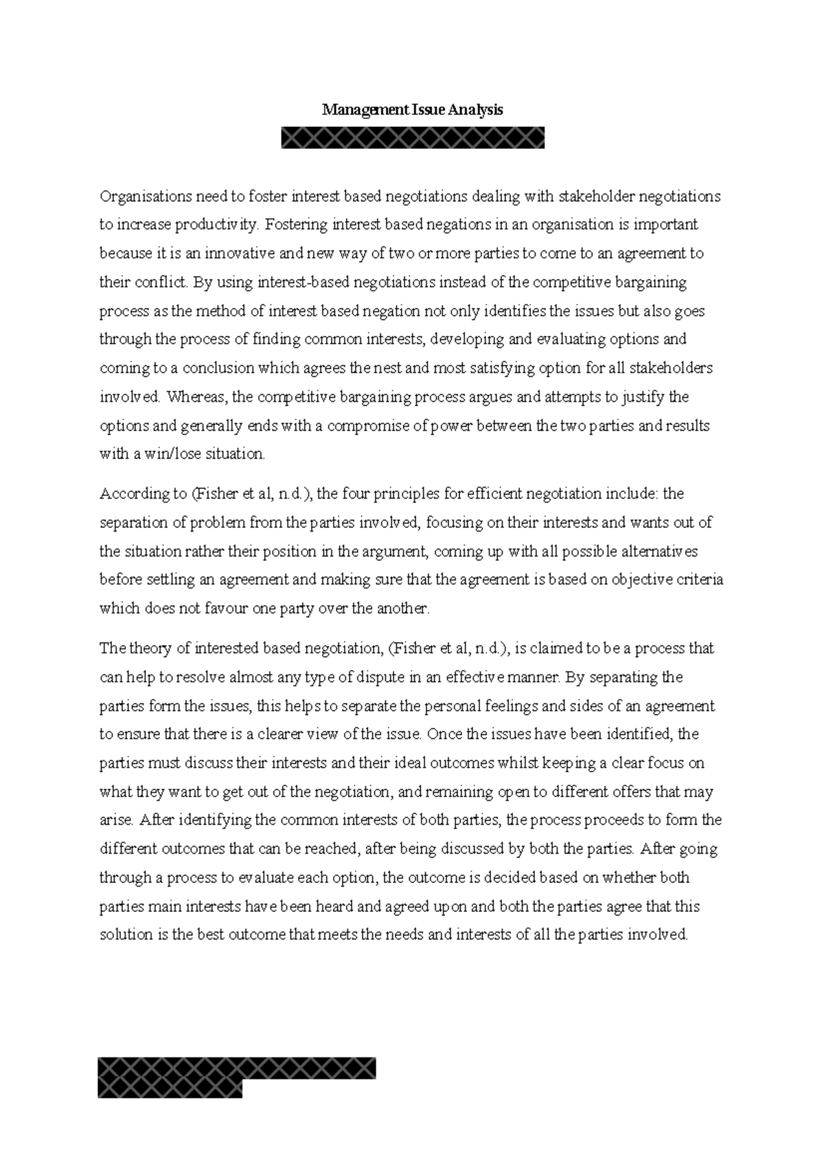 MGMT501 Management Issue Analysis - Management Issue Analysis ...