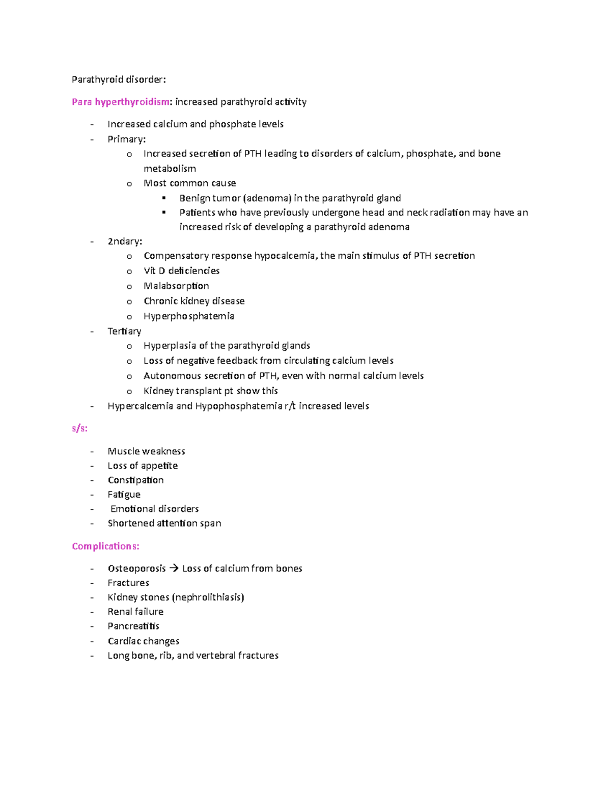 Parathyroid disorders - Parathyroid disorder: Para hyperthyroidism ...
