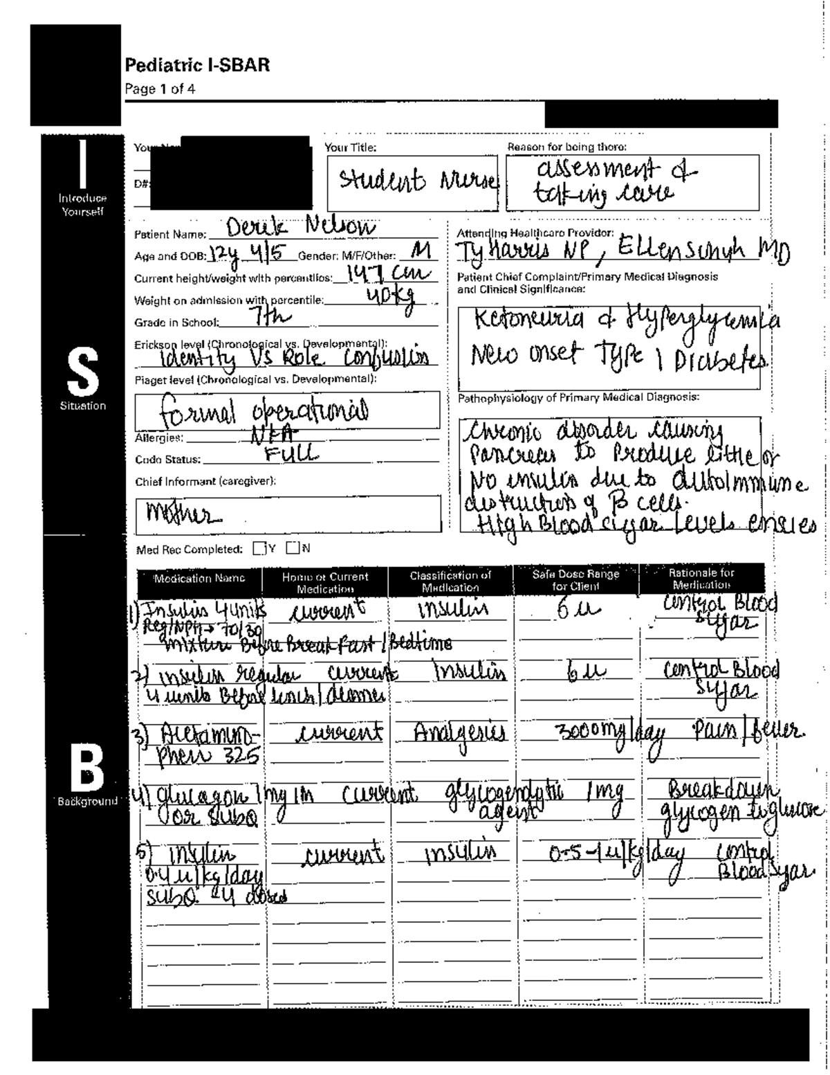 Type 1 Diabetes Mellitus Derek Nelson Isbar Pediatric part 1 NR328